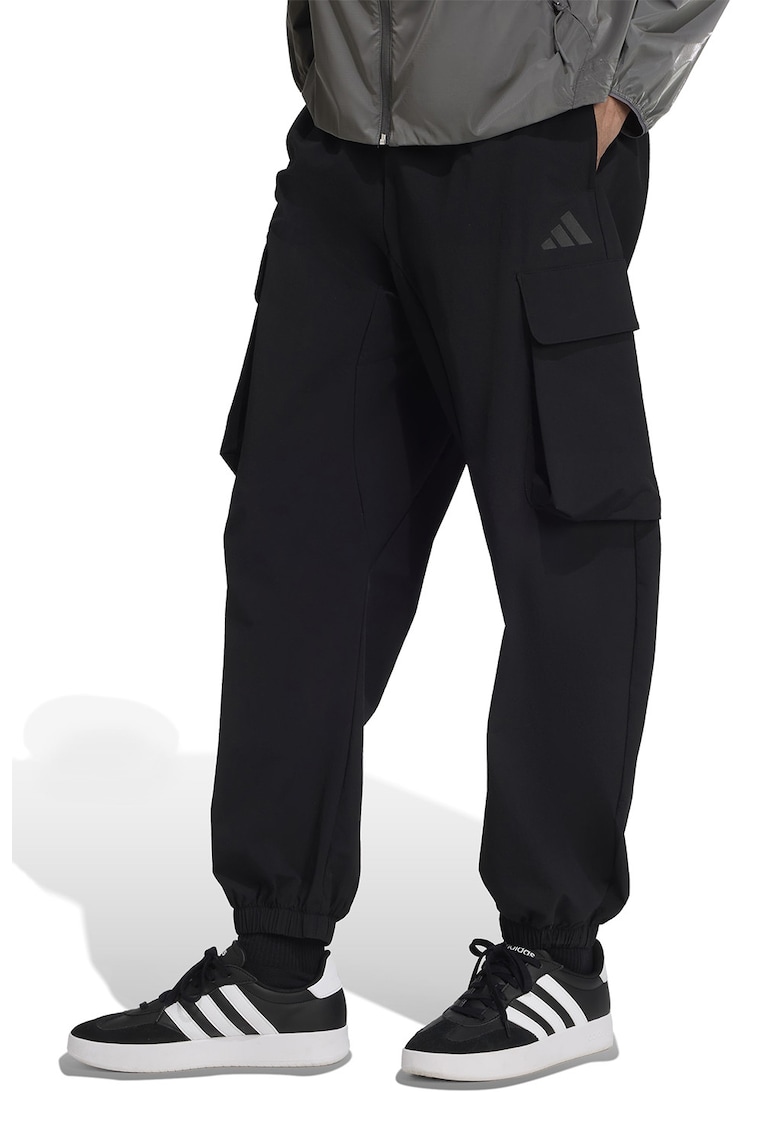 Pantaloni cargo cu talie ajustabila