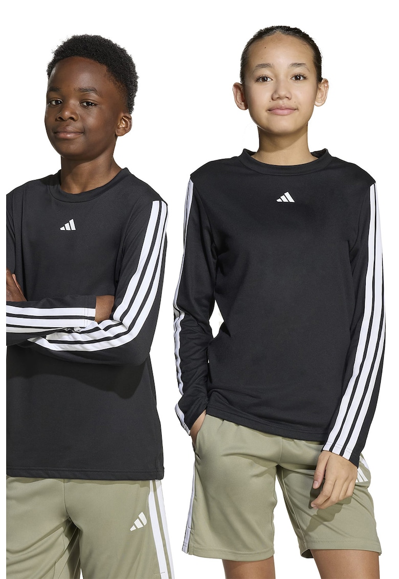 Bluza cu benzi logo contrastante