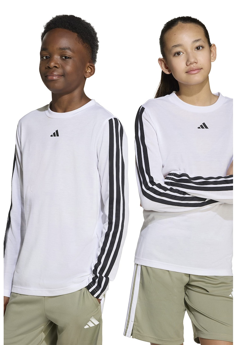 Bluza cu benzi logo contrastante