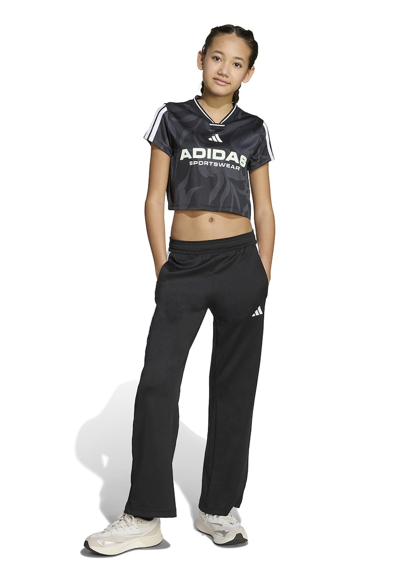 Pantaloni de trening cu croiala bootcut si buzunare laterale