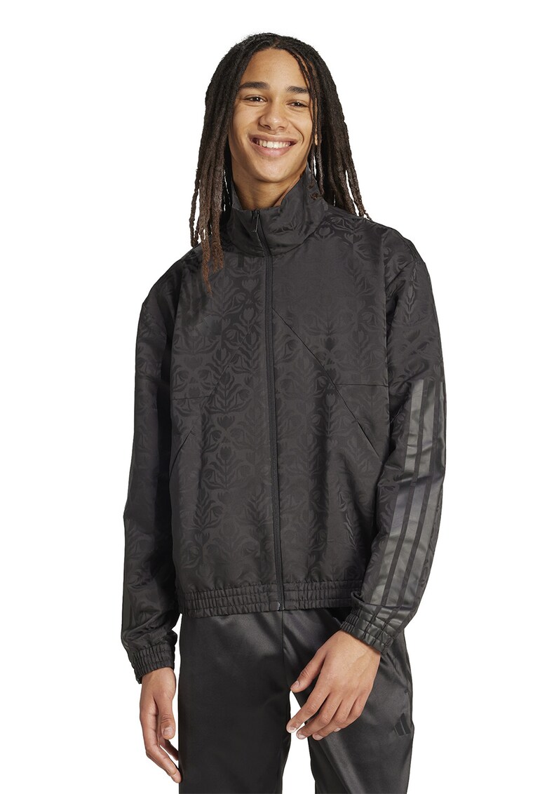 Bluza de trening cu fermoar si logo - Gri antracit