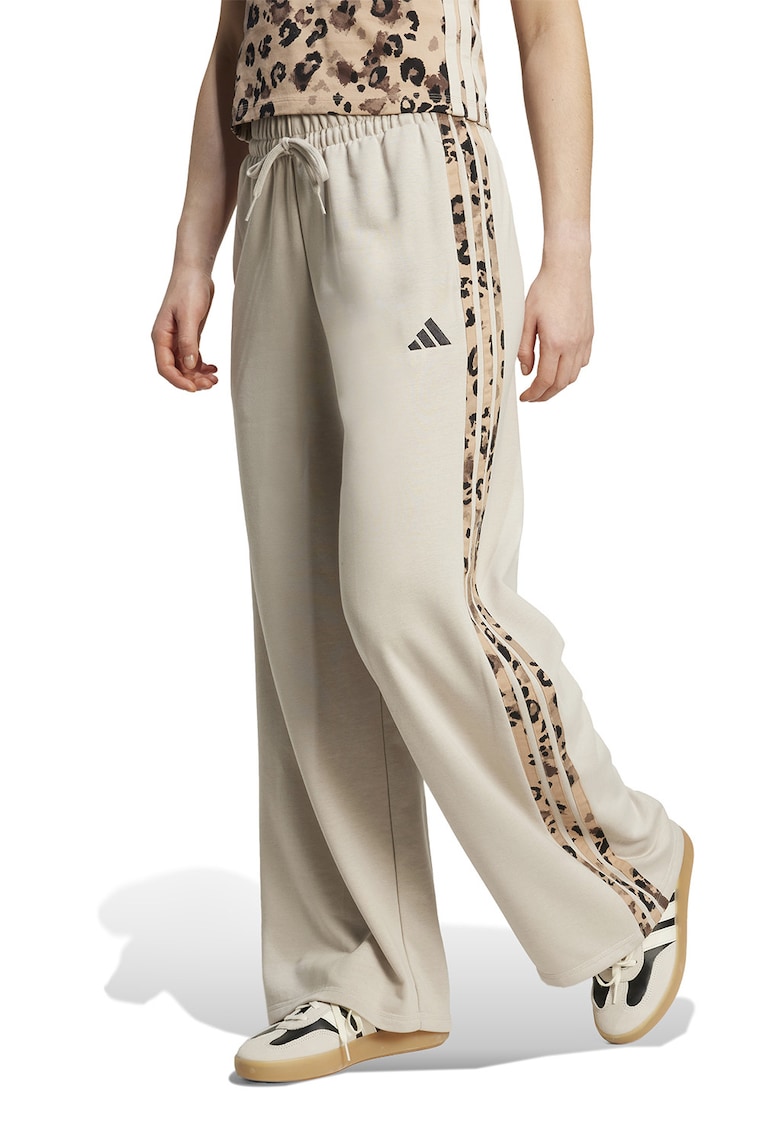 Pantaloni de trening cu croiala ampla si snur de ajustare in talie