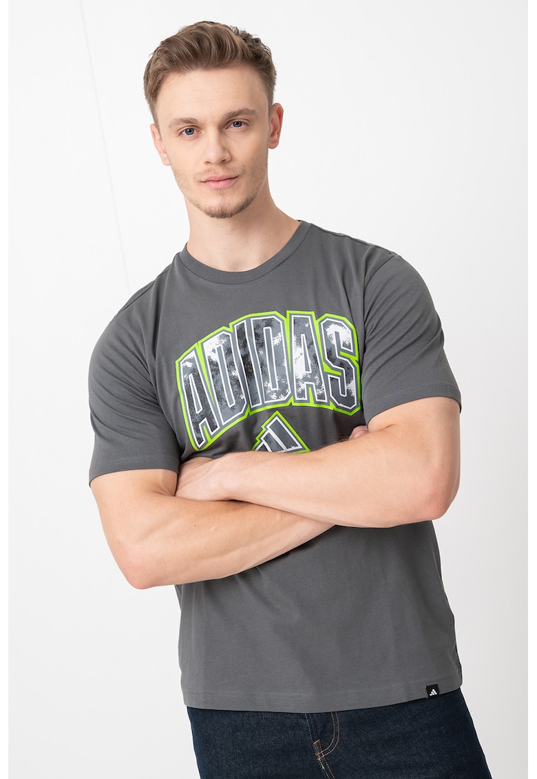 Tricou din bumbac Camo Script