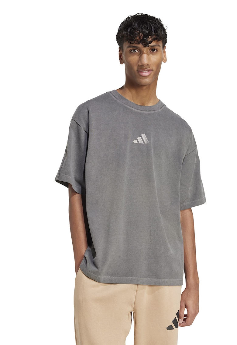 Tricou lejer de bumbac ALL SZN - Gri inchis melange