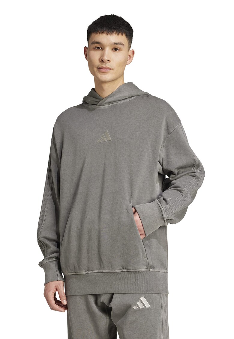 Hanorac de bumbac cu logo - Gri inchis