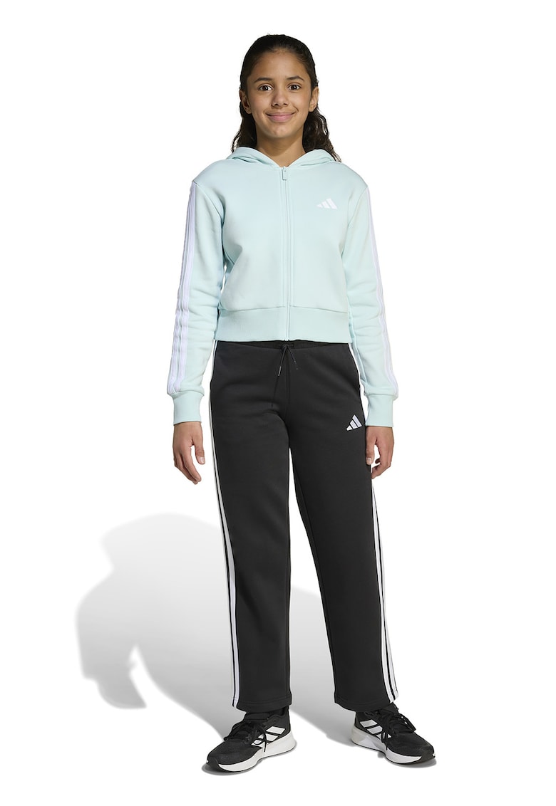 Trening din fleece cu logo - Negru/Verde pal