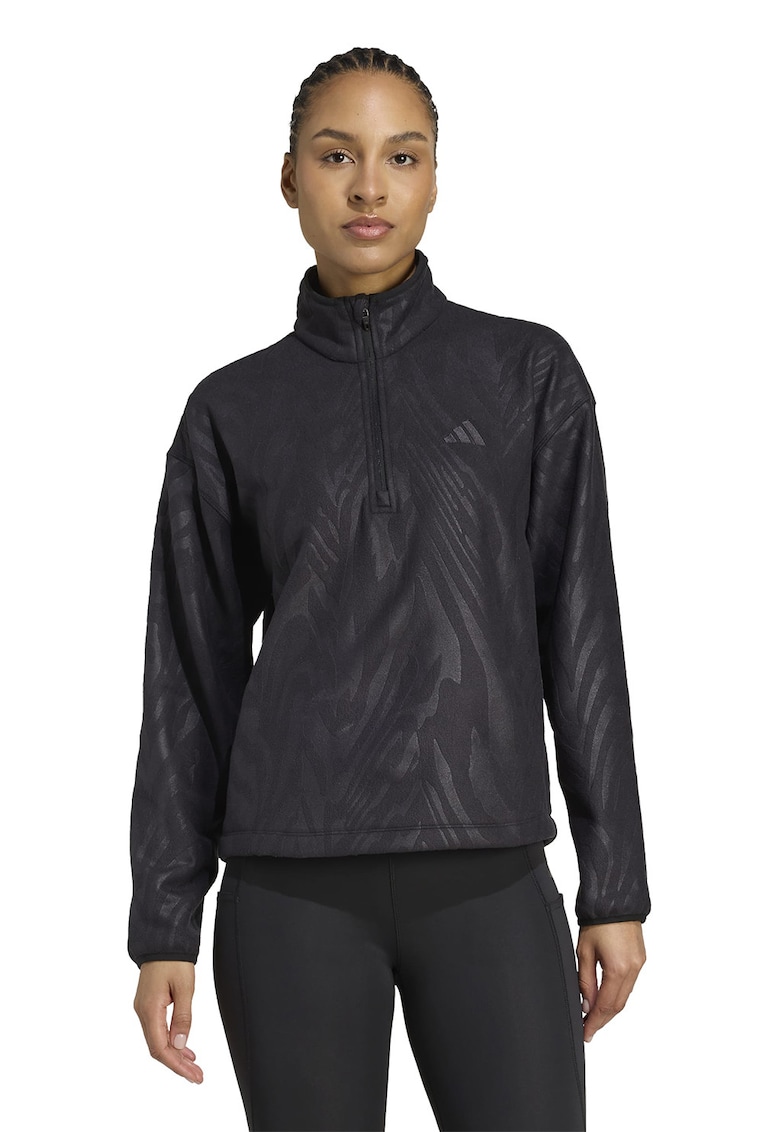 Bluza cu fermoar scurt si model pentru fitness