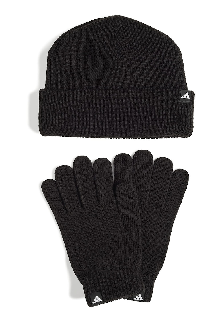 adidas Performance Set de caciula si manusi cu model unisex - 3 piese - Negru