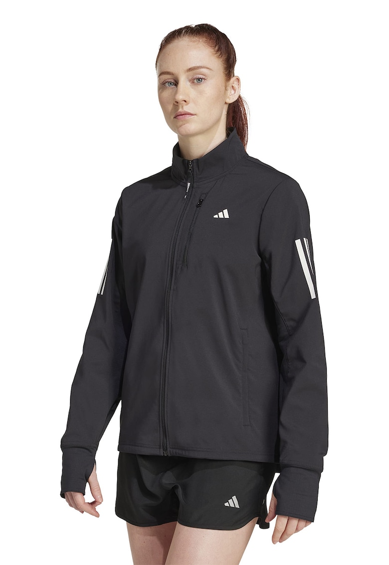 Jacheta cu fermoar si fente pentru degete - pentru alergare