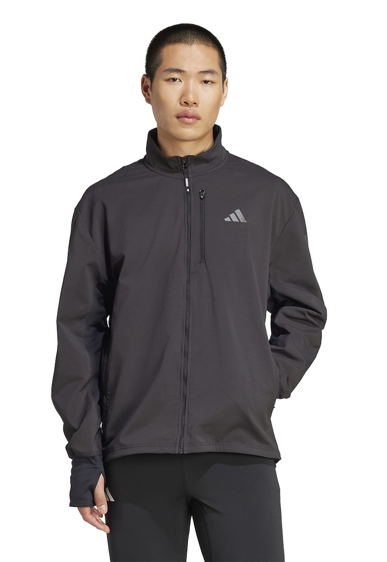 Jacheta cu fermoar si fente pentru degete - pentru alergare