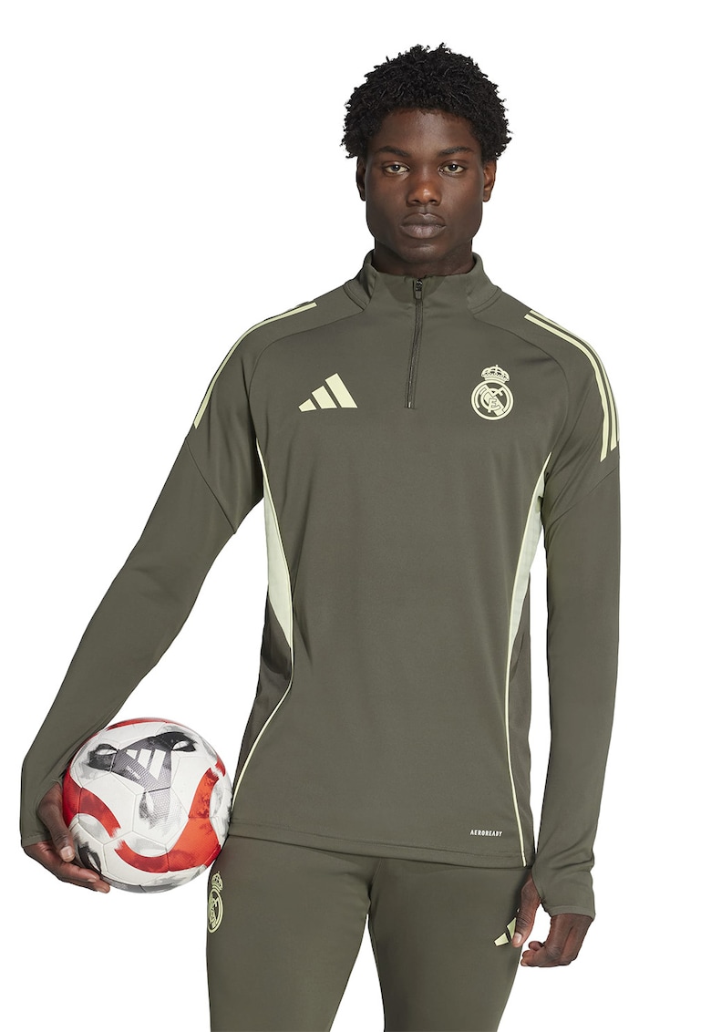 Bluza de trening cu fermoar scurt si logo - pentru fotbal