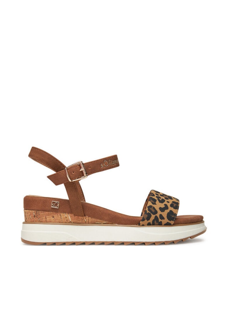 Sandale dama - 5-28708-42 908 - S Oliver - Piele ecologica - Maro
