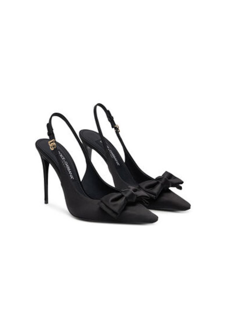 Sandale dama - CG0844 A3I64 - Dolce Gabbana - Textil - Negru