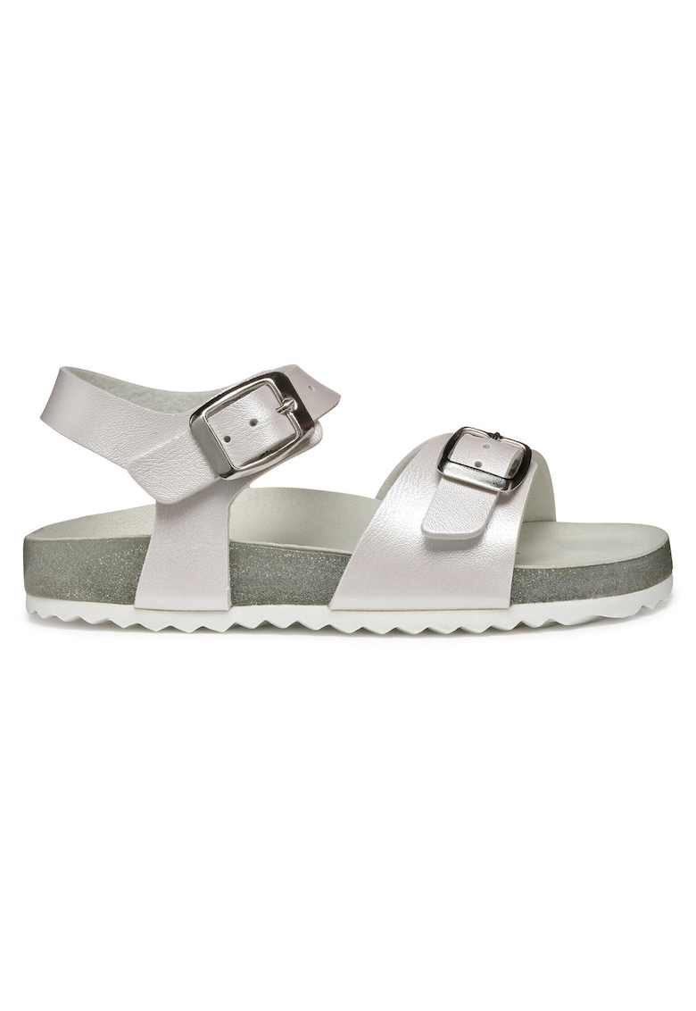 Sandale fete - J558MI-000NF - Piele ecologica - Alb - Alb