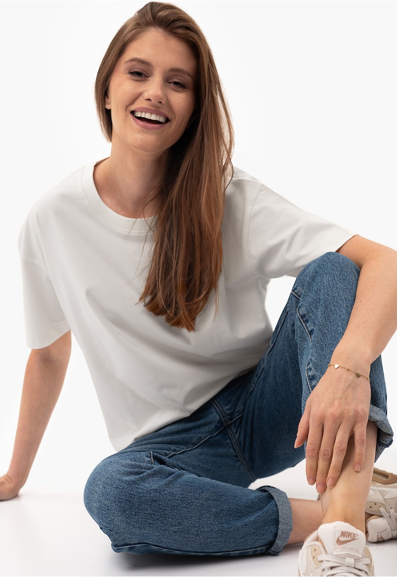 Tricou pentru femei T-Rodos - crem neted - Comfort Fit