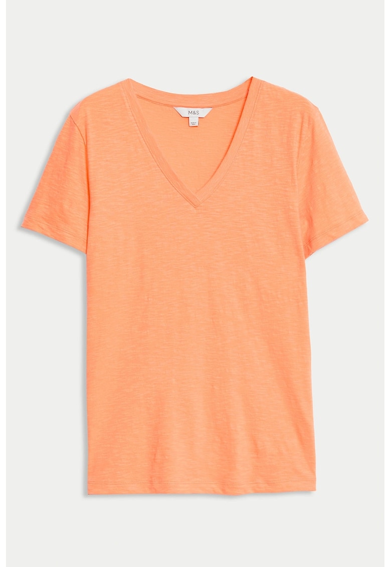 Marks Spencer Tricou cu decolteu in V - Portocaliu deschis