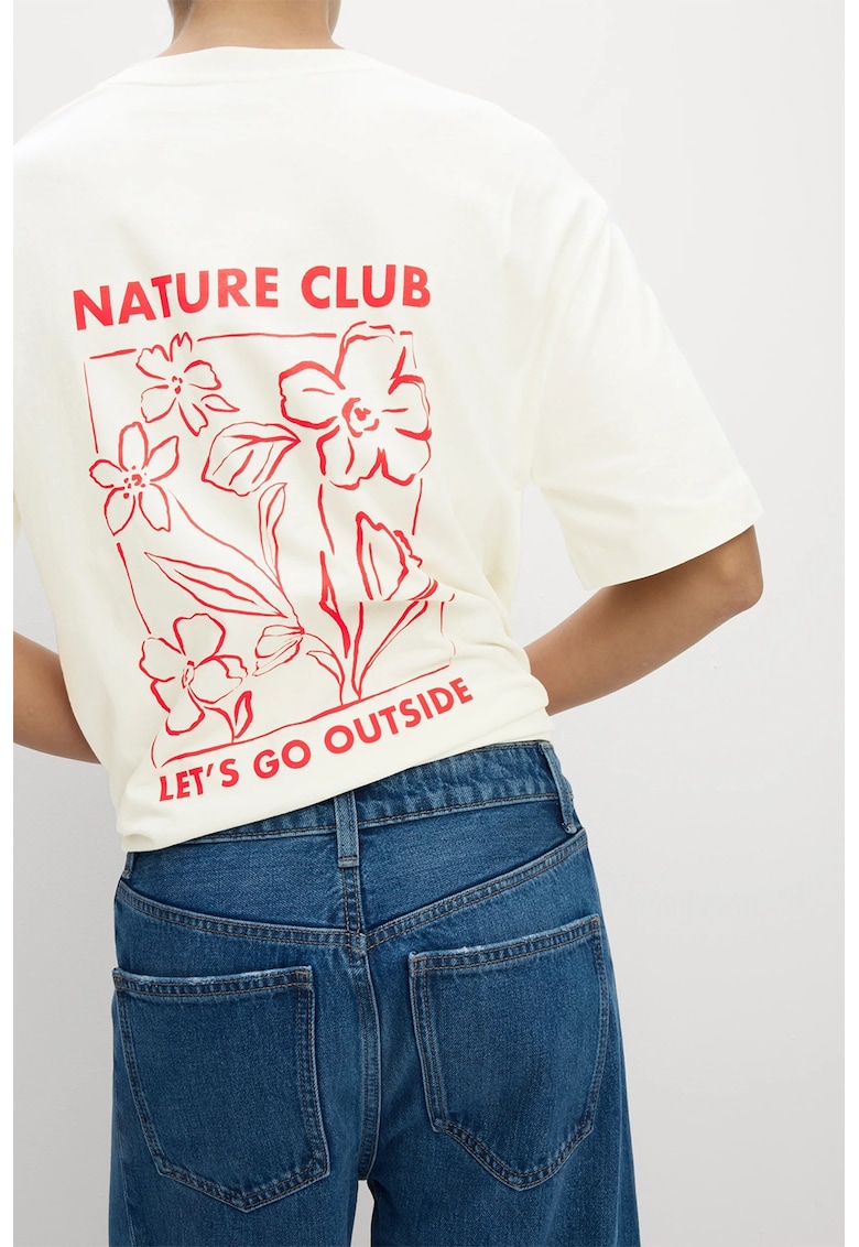 Marks Spencer Tricou lejer cu imprimeu - Roz/Crem