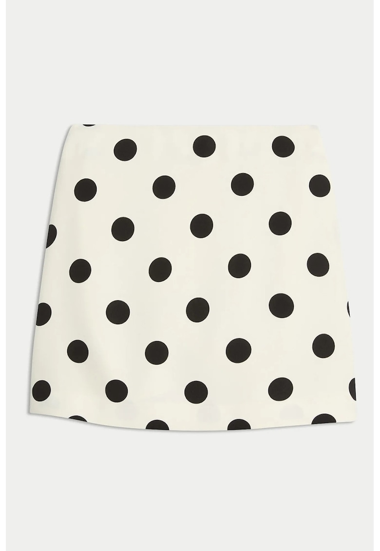 Marks Spencer Fusta mini cu buline - Alb/Negru