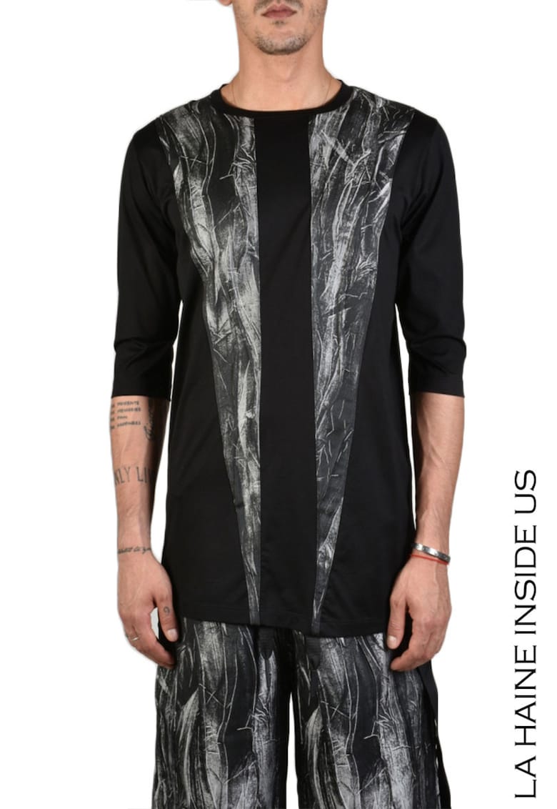 Tricou mulat cu imprimeu minimalist Tricou mulat cu imprimeu minimalist