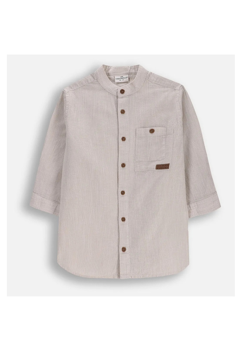 Camasa din amestec de in cu guler tunica