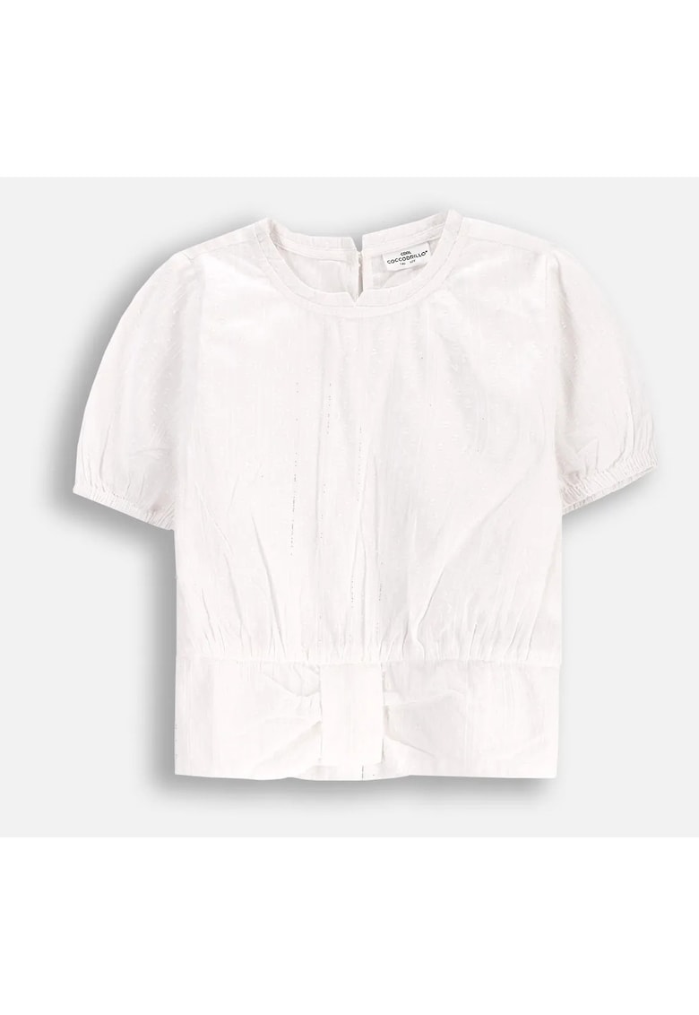 Bluza copii - hanorac scurt - elegant - alb - bumbac