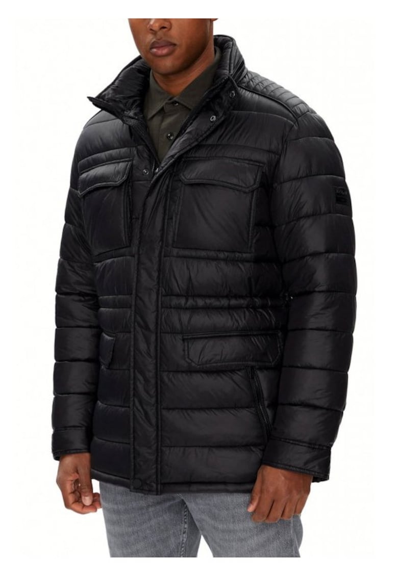 Geaca de puf cu gluga  neagra - 100% poliamida