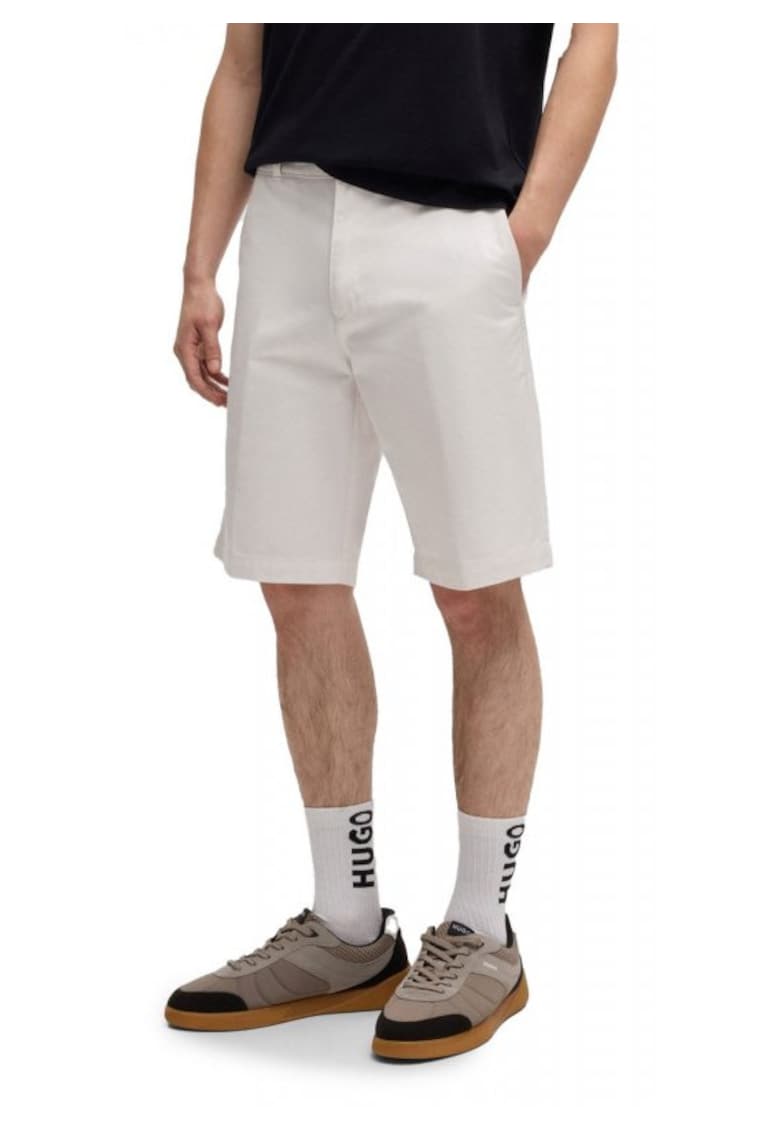 Pantaloni scurti chino Bermuda - alb - 65% poliester - 25% bumbac