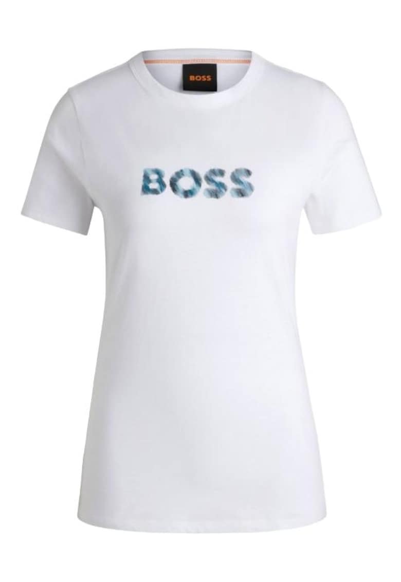 Tricou pentru dama C_ELOGO_PRINT_7 - Bumbac - Alb