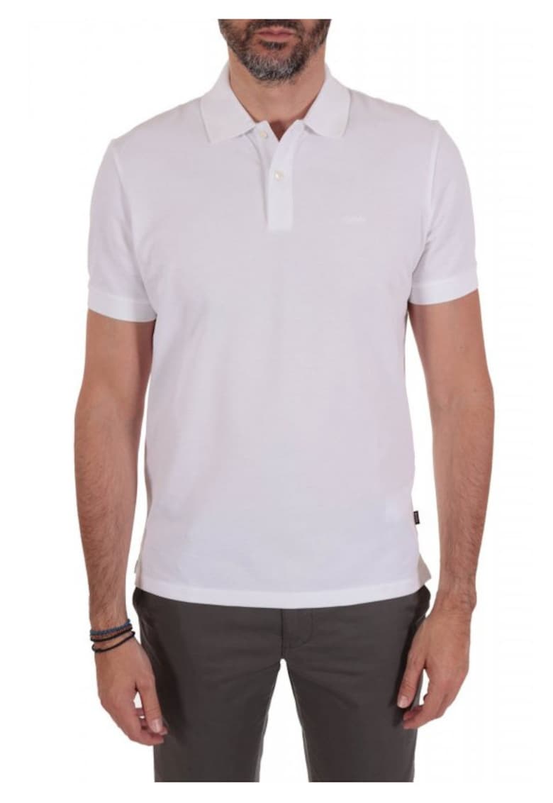 Tricou polo barbati PALLAS - Bumbac - Alb