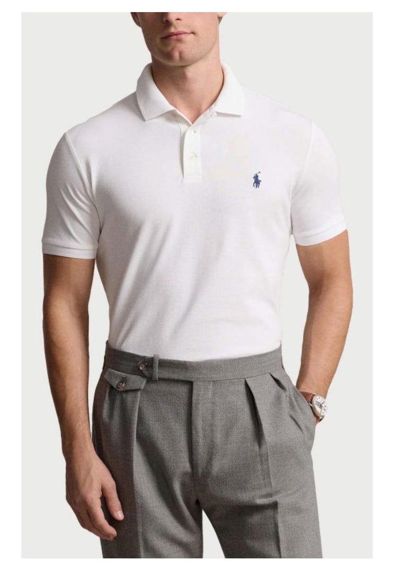 Tricou barbati - slim fit - alb - Alb