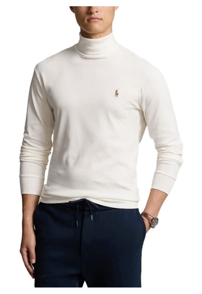 Ralph Lauren Bluza guler rulat - 100% bumbac - alb