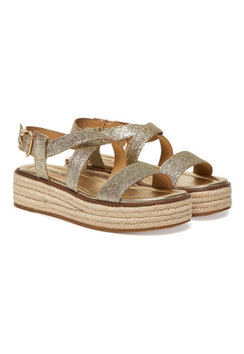 Sandale pentru dama Lynn - platforma 5 cm - piele - auriu