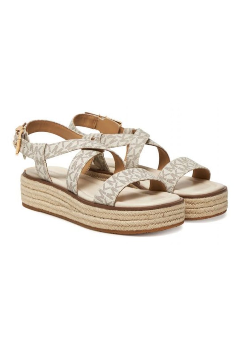 Sandale dama Lynn - piele ecologica - platforma 5 cm - bej