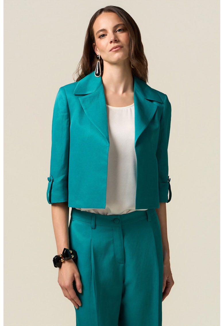 Sacou crop cu model uni