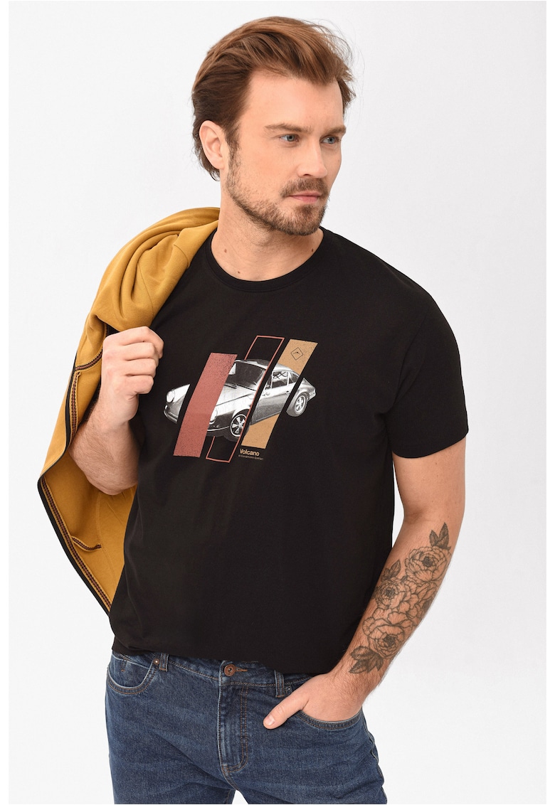 Tricou negru T-Site pentru barbati - Comfort Fit - Negru