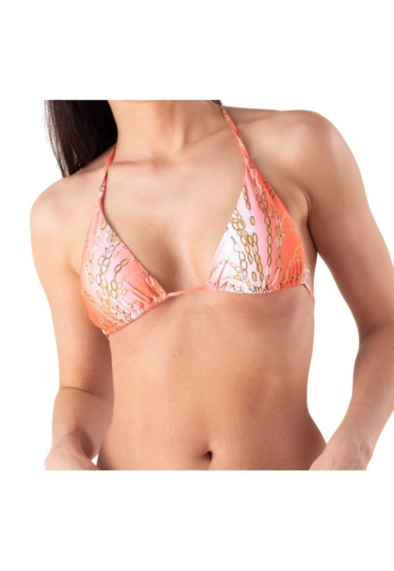 Sutien de baie triunghiular cu imprimeu grafic - Sutien de baie triunghiular cu imprimeu grafic -