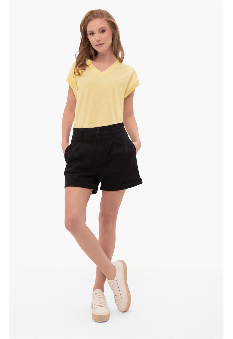 Tricou pentru femei T-Sky galben - V-neck Comfort Fit - Galben