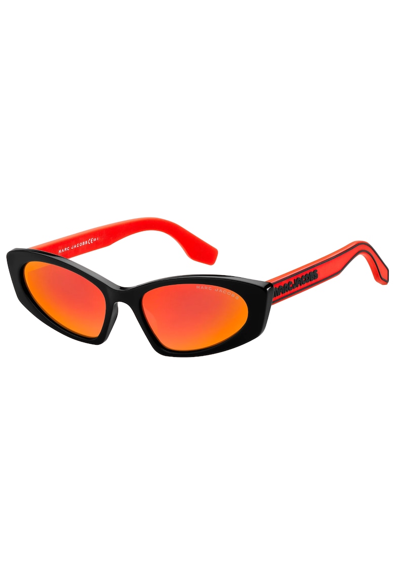Ochelari de soare cat-eye cu lentile tip oglinda Ochelari de soare cat-eye cu lentile tip oglinda