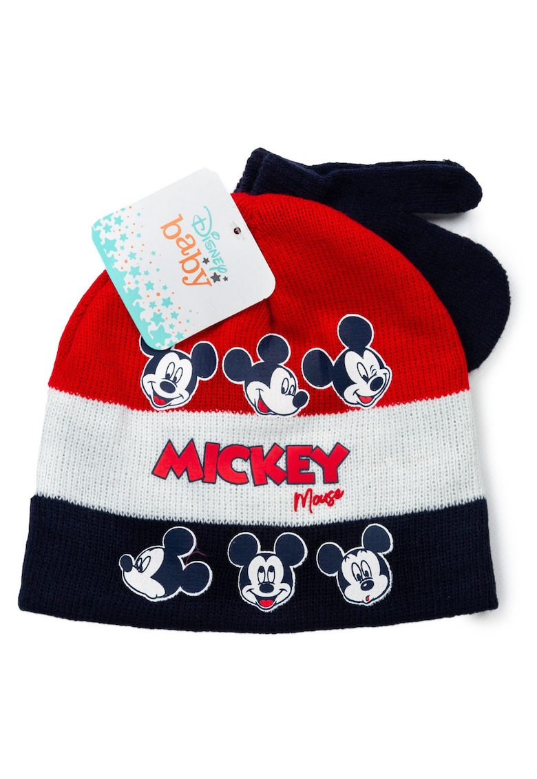 Set de manusi si caciula cu imprimeu cu desene animate