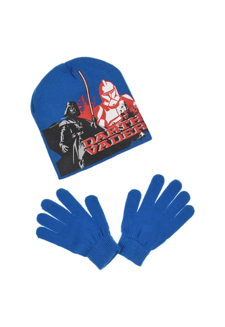 Set de caciula cu imprimeu cu desene animate si manusi Set de caciula cu imprimeu cu desene animate si manusi