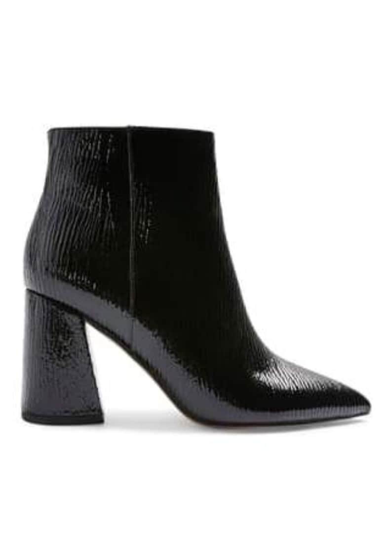 Botine cu toc masiv din piele ecologica - Botine cu toc masiv din piele ecologica -