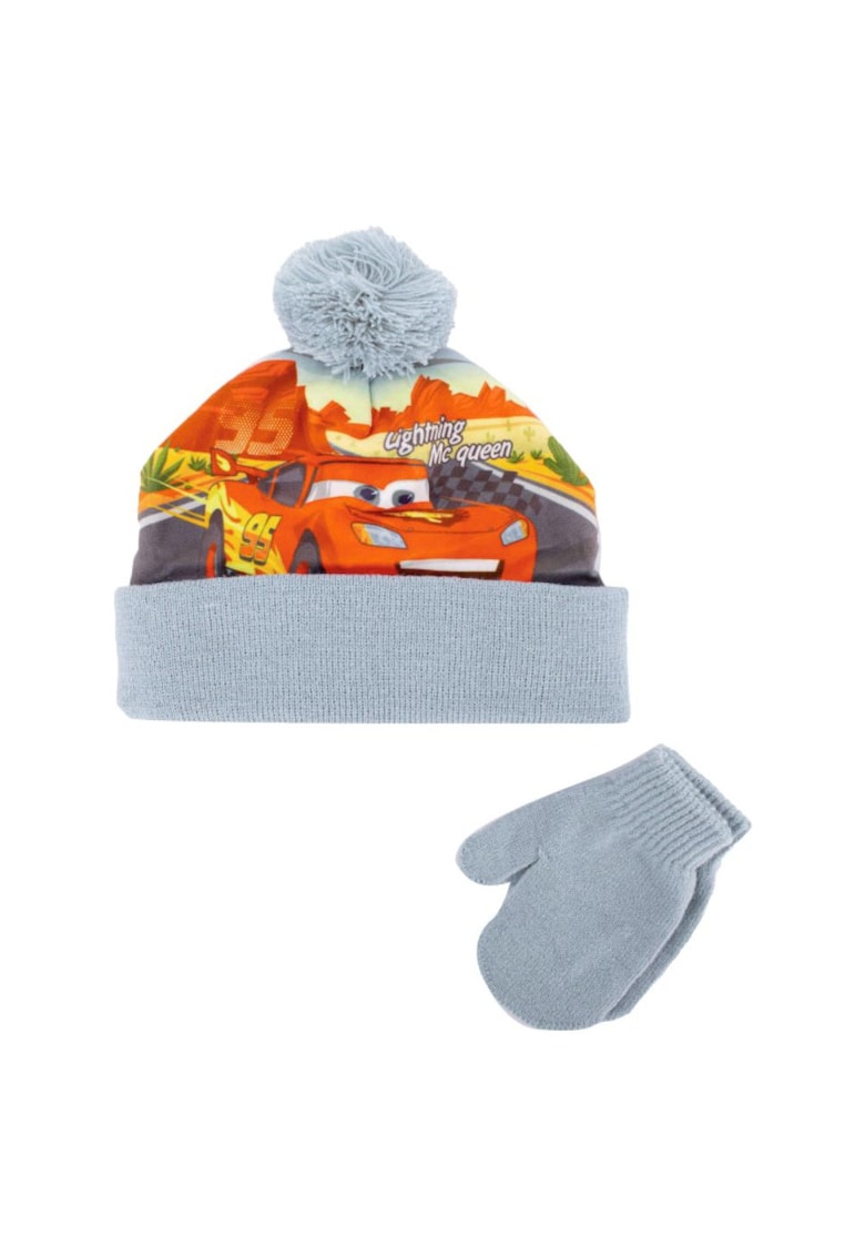 Set de caciula si manusi cu imprimeu