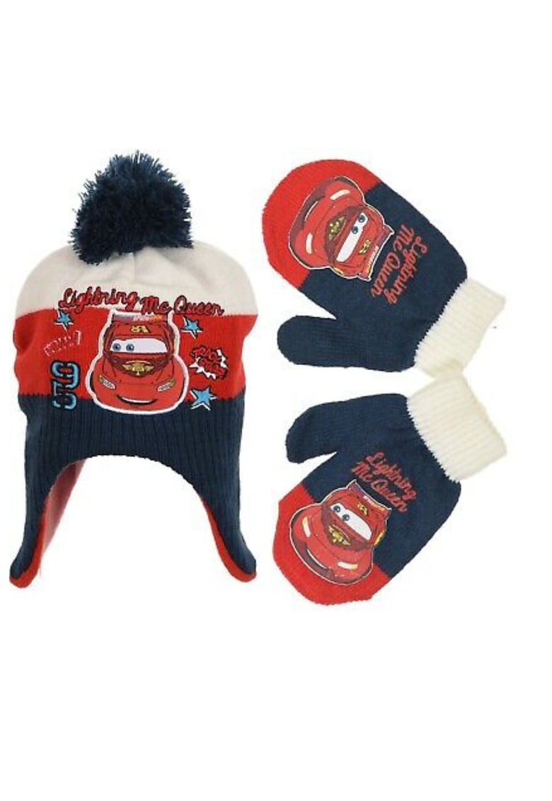 Set de caciula cu pom pom si manusi