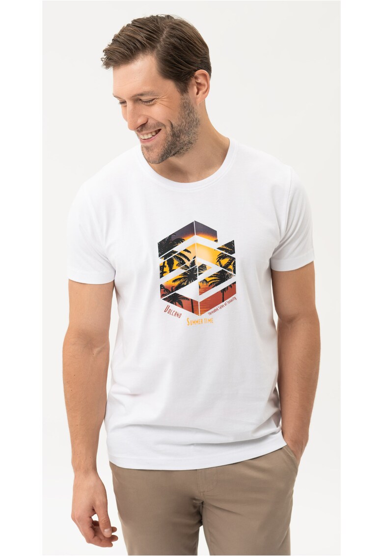 Tricou pentru barbati T-Sunset alb - Alb