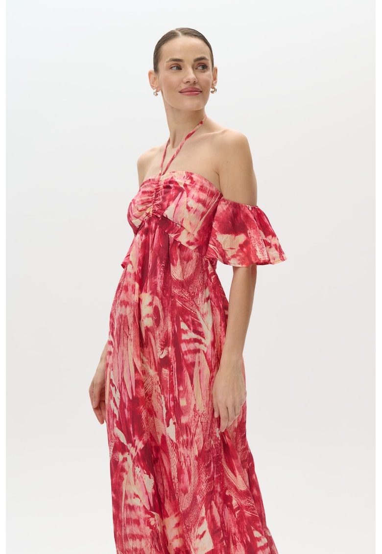 Rochie maxi cu decolteu pe umeri