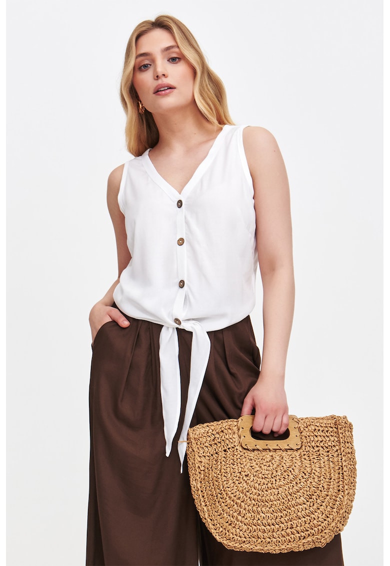 Camasa fara maneci cu prindere cu cordon