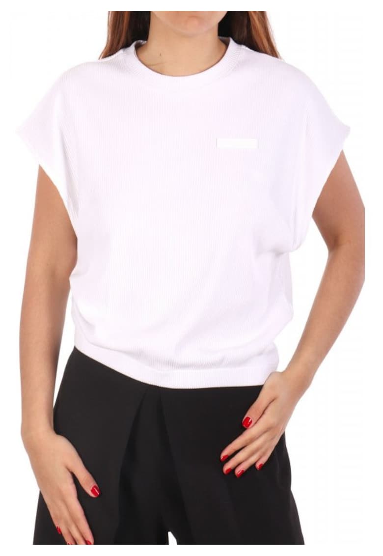 Tricou dama alb - 93% viscoza - 7% elastan - Alb