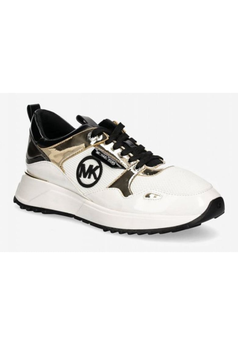 Tenisi dama THEO TRAINER - alb metalic - material textil - cu logo -