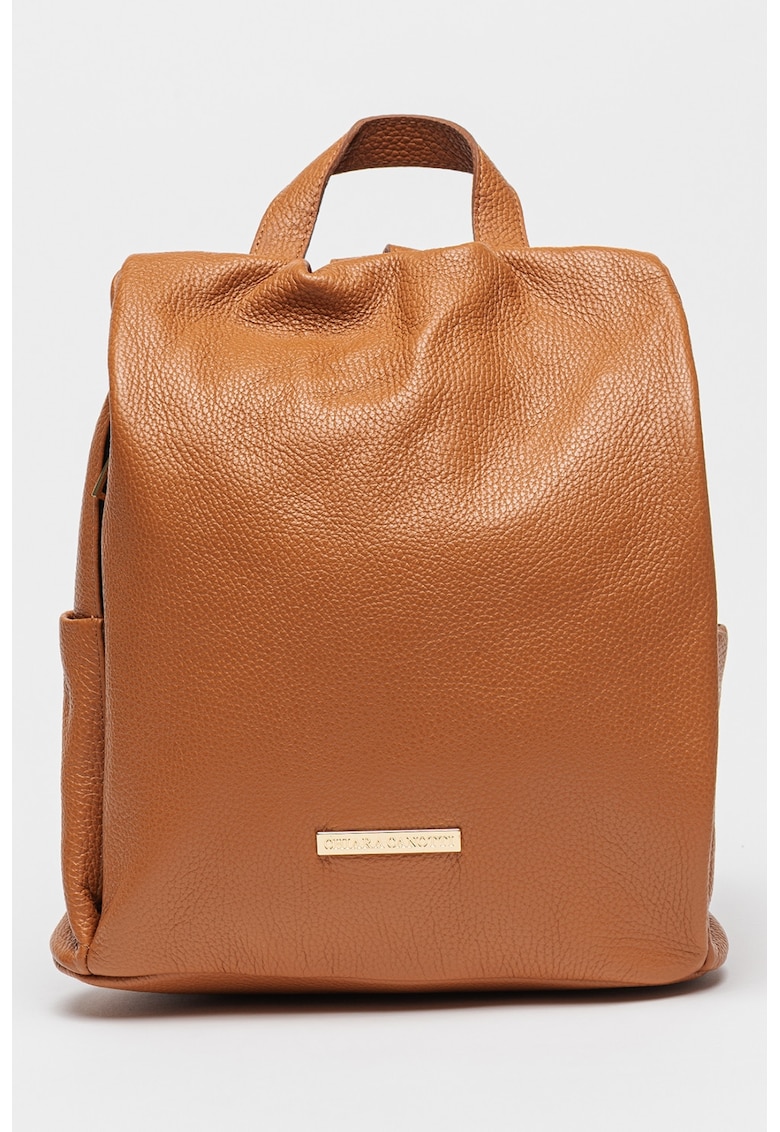 Rucsac de piele cu bareta detasabila cu model