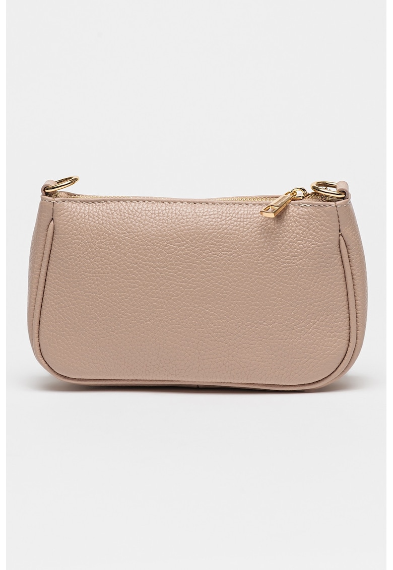 Geanta crossbody de piele cu bareta de lant